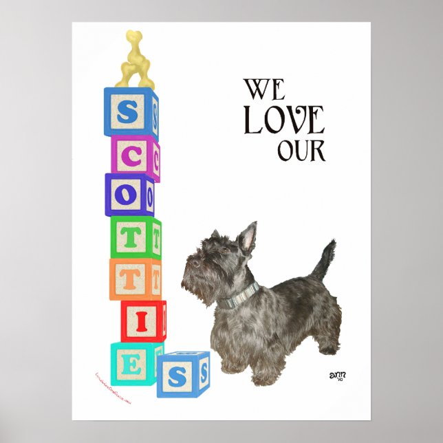 Scottie Alphabet Blocks Poster (Vorne)