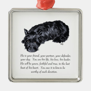 Scottie-Andenken-Ornament Ornament Aus Metall