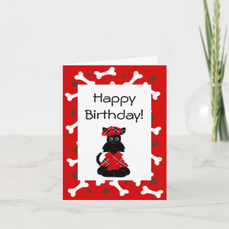 Scottie Birthday Card Karte