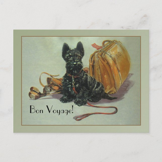 Scottie Bon Voyage Postcard Postkarte (Vorderseite)
