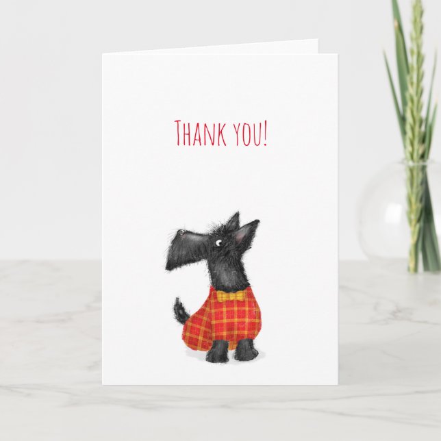 Scottie chien carte de remerciements (Devant)