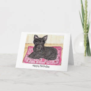 Scottie Dog art Carte d'anniversaire Scottie
