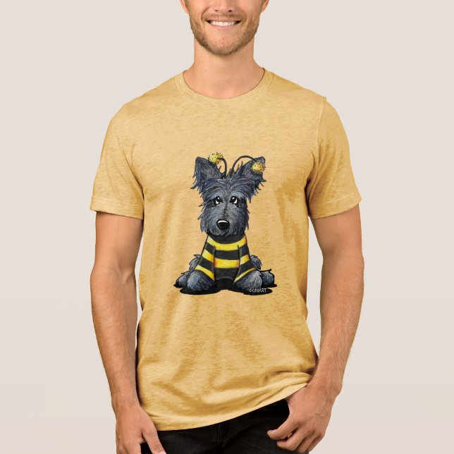 Scottie Dog Bee Tri-Blend Shirt (Vorderseite)
