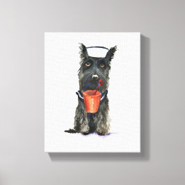 Scottie Dog 'Bereit für den Strand' Leinwanddruck