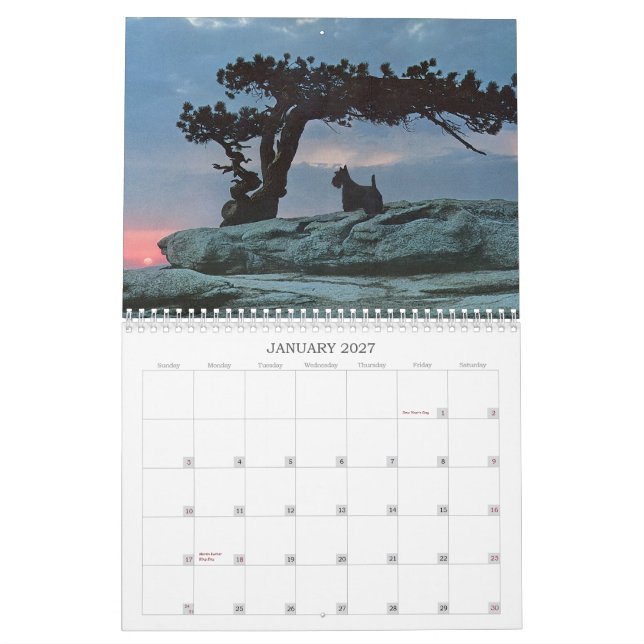 Scottie Dog Calendar Kalender (Jan 2027)