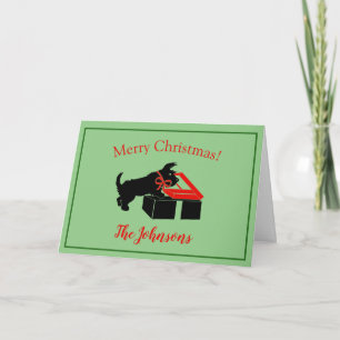 Scottie Dog Christmas Cards Leere Inside Terrier Karte