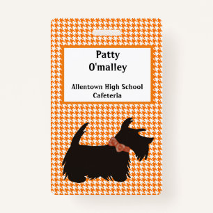 Scottie dog Dog Name Abzeichen, name tag Ausweis