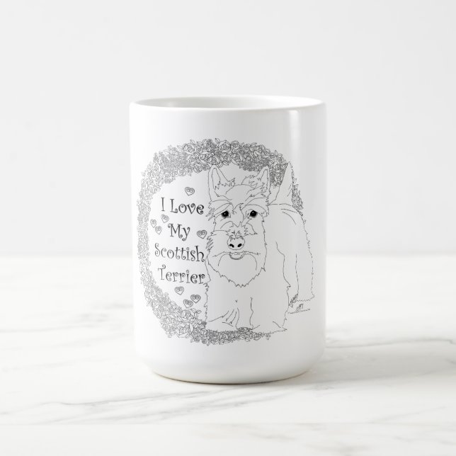 Scottie Dog Liebe Kaffeetasse (Mittel)