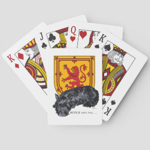 Scottie Dog Lion Rampant Flag Spielkarten
