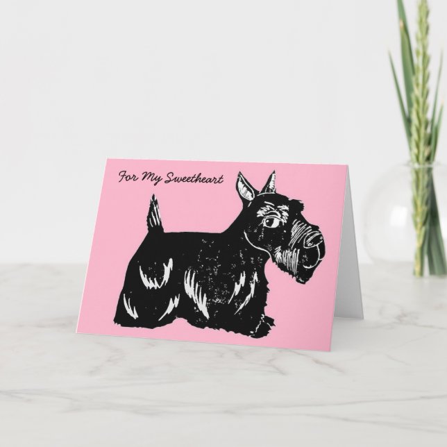 Scottie Dog pour ma carte de Saint-Valentin (Devant)