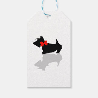 Scottie Dog Red Bow Tag Geschenkanhänger