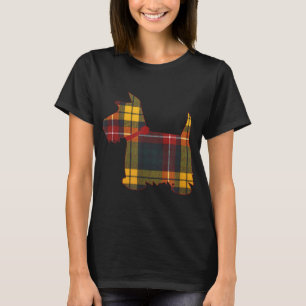 Scottie Dog Scottish Terrier Buchanan Tartan Karie T-Shirt