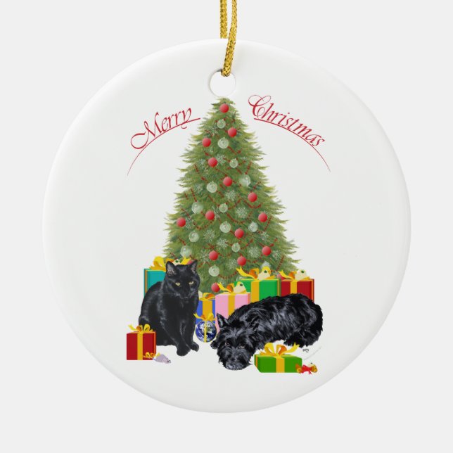 Scottie Dog und Kitty Ornament (Vorne)