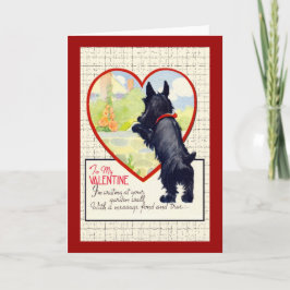 Scottie dog Valentine Scottish Terrier Feiertagskarte