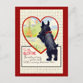 Scottie dog Valentine Scottish Terrier Feiertagspostkarte