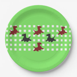 Scottie Dogs Pappteller