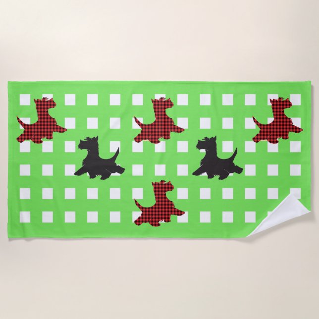 Scottie Dogs Strandtuch (Vorderseite)
