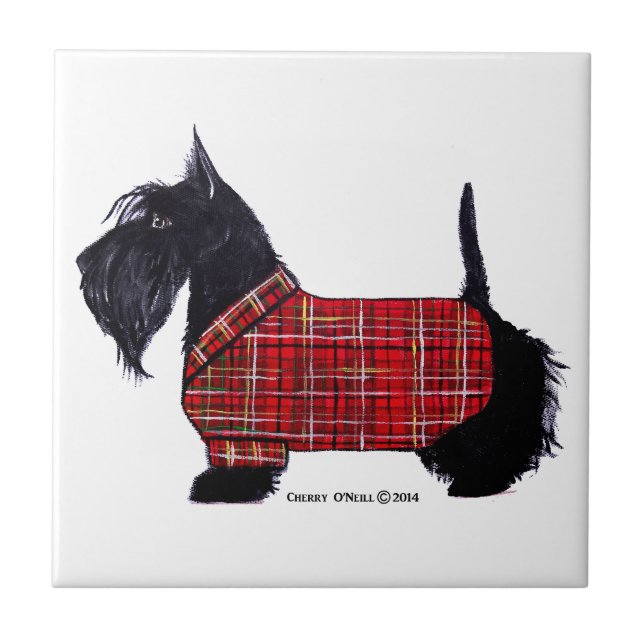 Scottie-Feiertags-Jacke Fliese (Vorderseite)