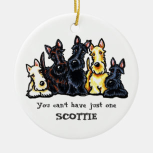Scottie Five Personalisiert Keramikornament