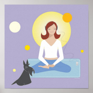 Scottie Gal Méditation - Poster
