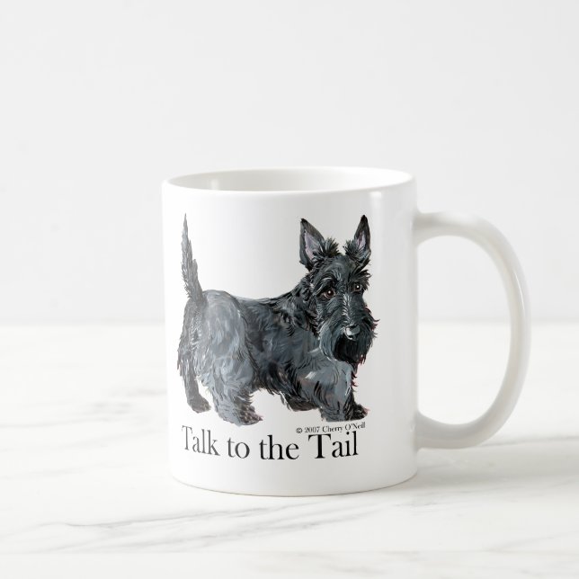 Scottie-Gespräch zum Schwanz Kaffeetasse (Rechts)