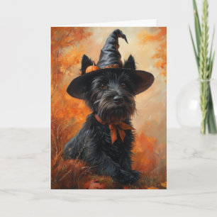 Scottie Hexe Halloween Feiertagskarte