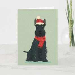 Scottie Holiday Keepsake Karte