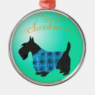 Scottie-Hund-Anhänger Silbernes Ornament