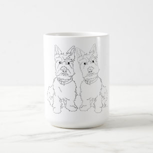 Scottie-Hund-Duo Kaffeetasse