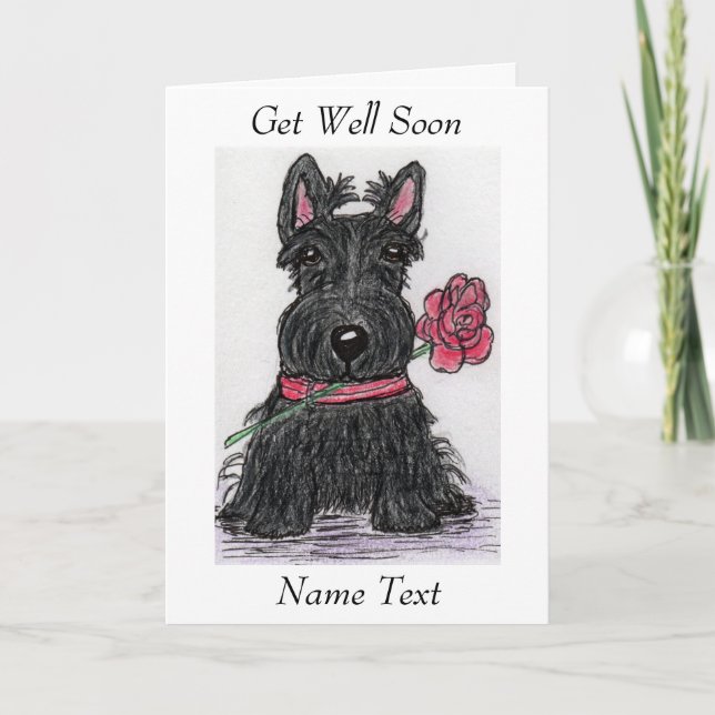 Scottie Hund gut bald Card Freund etc. Karte (Vorderseite)