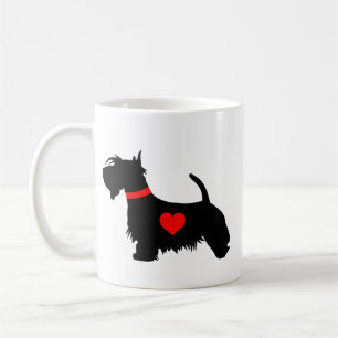 Scottie-Hund-Herz-Tasse - Bild beider Seiten Kaffeetasse