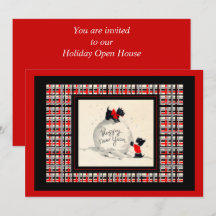 Scottie Hund Neujahrs-Open-House