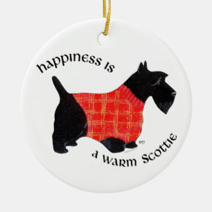 Scottie-Hund-Ornament Keramik Ornament