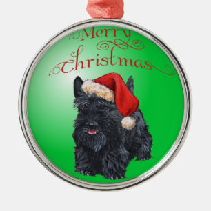 Scottie-Hund-Ornament Silbernes Ornament