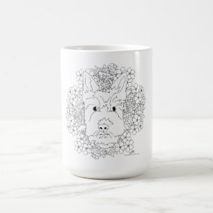Scottie-Hund Vergissmeinnicht Kaffeetasse