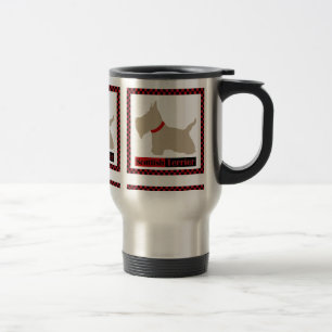 Scottie kein 8 Wheaten Schachbrett Reisebecher