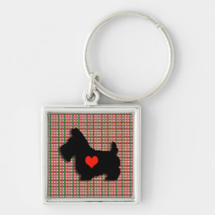 Scottie-Liebe-Herz-Schlüsselanhänger Schlüsselanhänger