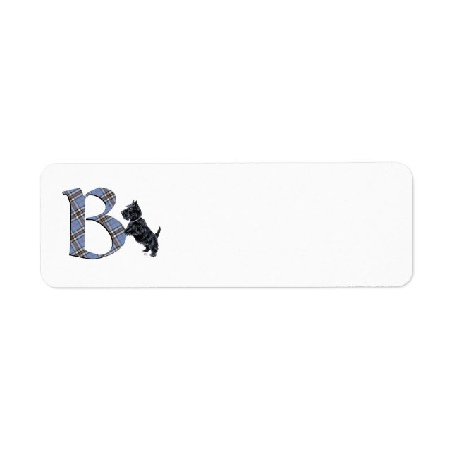SCOTTIE Monogram B-Adressenmarken (Vorne)