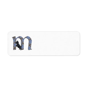 SCOTTIE Monogramm M Adressetiketten