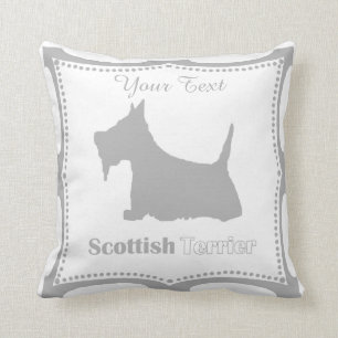 Scottie-Nr. 15- Grau Kissen
