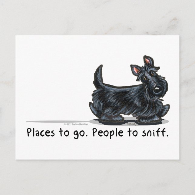 Scottie People zum Sniff Postkarte (Vorderseite)