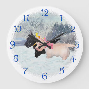 Scottie Pups Große Wanduhr