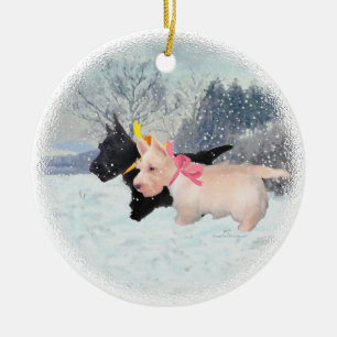 Scottie Pups Keramikornament