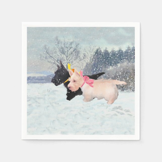 Scottie Pups Serviette (Vorderseite)