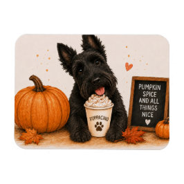 Scottie Scottish Terrier Pumpkin Spice Magnet