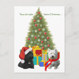 Scottie und Westie Frohe Weihnachten