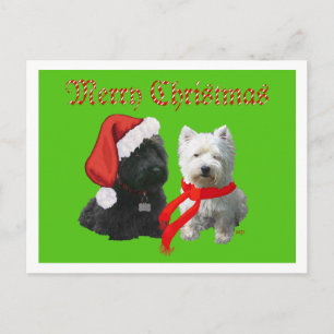 Scottie und Westie Frohe Weihnachten