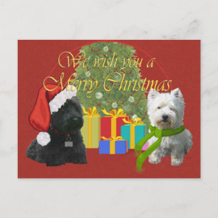 Scottie und Westie Frohe Weihnachten