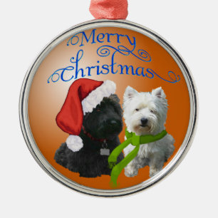 Scottie und Westie Weihnachtsdekoration Ornament Aus Metall