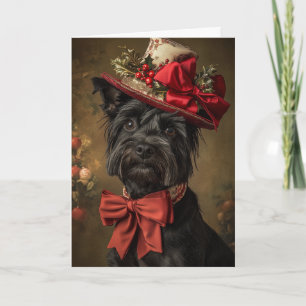 Scottie Weihnachtskarte Elegante viktorianische Hü Feiertagskarte